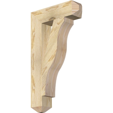 Ekena Millwork Funston Craftsman Rough Sawn Bracket, Douglas Fir, 4"W x 16"D x 28"H BKT04X16X28FST04RDF